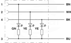 SAC-4P-10,0-100/M12FR-3L Kabel czujnika/urządzenia wykonawczego