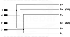 SAC-3P-M12FY/2X2,0-PUR Kabel czujnika/urządzenia wykonawczego