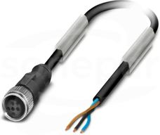 SAC-3P-10,0-PVC/M12FS BK Kabel czujnika/urządzenia wykonawczego
