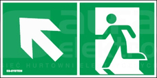 PIKTOGRAM 150x300 Piktogram STRZAŁKA W GÓRĘ LEWO,LEWO