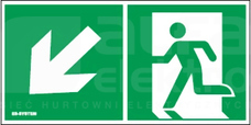 PIKTOGRAM 150x300 Piktogram STRZAŁKA W DÓŁ LEWO,LEWO