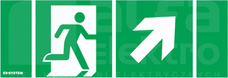 PIKTOGRAM 112x312 Piktogram STRZAŁKA W GÓRĘ PRAWO,PRAWO