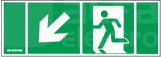 PIKTOGRAM 112x312 Piktogram STRZAŁKA W DÓŁ LEWO,LEWO
