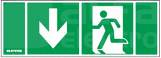 PIKTOGRAM 112x312 Piktogram STRZAŁKA W DÓŁ,LEWO
