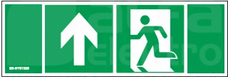 PIKTOGRAM 100x300 Piktogram STRZAŁKA W GÓRĘ,LEWO