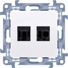 SIMON10 RJ45 RJ12 kat.5e biały Gniazdo teleinformatyczne