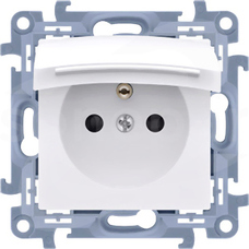 SIMON10 2P+Z IP44 biały Gniazdo z uszczelką kl.biały