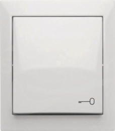 AQUACLICK 10AX 250V IP44 biały Przycisk zwierny natynkowy z piktogramem klucza