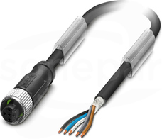 SAC-5P-5,0-PUR/M12FS SH Przewód czujnikowy PUR 5-żył.5m