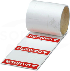 PML-W501 (100x48)R WH-RD Etykieta ostrzegawcza
