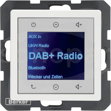 Q.x biały aksamit Radio Touch DAB+