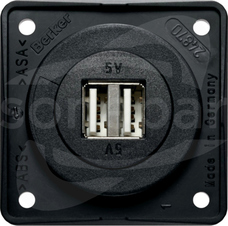 INTEGRO 2xUSB antracyt mat Gniazdo USB