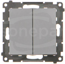 Simon55 10AX grafitowy mat Łącznik schodowy podwójny