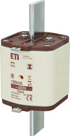 NH3/I 231A gTr 400V 160kVA Wkładka bezpiecznikowa  zaczepy izolowane