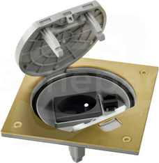 KSE IP66 IK07 Schuko+RJ45 kat.6 UTP mosiądz Wkład puszki podłogowej