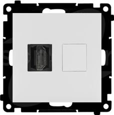 SIMON 55 Gniazdo HDMI pojedyncze  jasnoszary mat Gniazdo HDMI