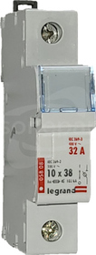 RB308 1P 10x38 500V Podstawa bezpiecznikowa