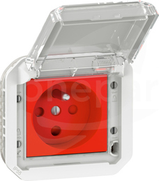 NOWE PLEXO GNIAZDO 2P+Z 16A 250V szary Gniazdo z blokadą zaciski śrubowe mechanizm