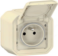 NOWE PLEXO 2P+Z 16A 250V piaskowe Gnizzdo