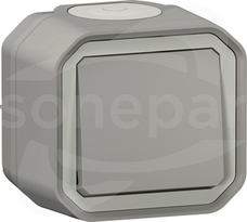 NOWE PLEXO ŁĄCZNIK 10AX 250V szary Łącznik schodowy komplet natynkowy