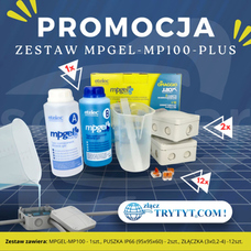 MPGEL-MP100-PLUS Zestaw żel silikonowy z puszkami i złączkami