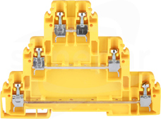 ZG-G/31 żółty Złączka 3-piętrowa TS35