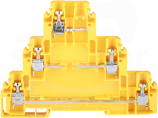 ZG-G/35 żółty Złączka 3-piętrowa TS35