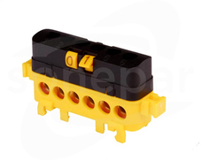 LPI-6 6x16mm2 czarny/żółty Listwa przyłączeniowa izol.