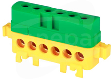 LPI-6 6x16mm2 ziel/żółty Listwa przyłączeniowa izol.