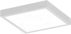 FINESTRA Q LED 23W/840 2850lm IP44 OPAL szary Plafon LED 407x407