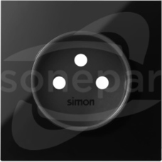 SIMON100 czarny Pokrywa gniazda pojedynczego