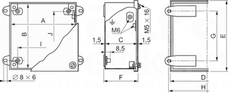 OBUDOWA 250x25x100 +PŁYTA OBUDOWA 250x25x100 +PŁYTA metalowa