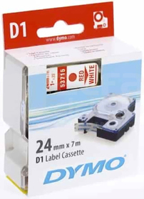 DYMO CZERWONO/BIAŁA TAŚMA 24mm*7mb(53715)