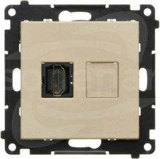 Simon 55 Gniazdo szampański mat Gniazdo HDMI