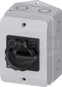 SENTRON 3P 25A IP65 czarny Rozłącznik główny w obud.