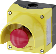 SIRIUS ACT 22mm czerwony/żółty Przycisk awaryjny w obudowie