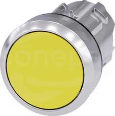 SIRIUS ACT 22mm z samop.żółty Przycisk płaski metal