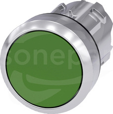 SIRIUS ACT 22mm z samop.zielony Przycisk płaski metal