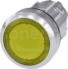 SIRIUS ACT 22mm z samop.żółty Przycisk płaski podśw.metal