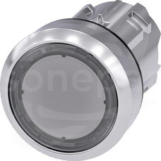 SIRIUS ACT 22mm z samop.przezroczysty Przycisk płaski podśw.metal