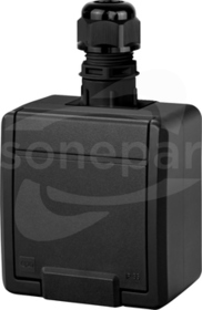 AQUANT 2K GNT 2P+Z IP65 antracyt Gniazdo natynkowe