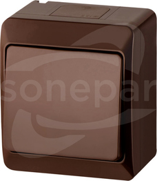 HERMES ŁNT-1S brązowy IP44 Łącznik zwierny światło natynkowa