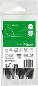 Thorsman IMT46404 120x2.5 mm (100 sztuk) czarna Opaska kablowa