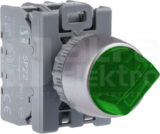 SP22-PL.Z-11-LED.UNI/AC/DC zielony Łącznik pokrętny 2-poł.podśw