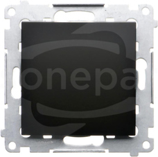 10AX czarny mat Przycisk pojedynczy rozwierny bez piktogramu