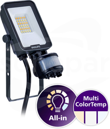 BVP167 LED12 10W 830 840 865 1200lm SWB MDU IP65 Naświetlacz LED LEDINAIRE z czujnikiem ruchu