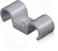 R-SC40-PCD-25 fi25-28mm (30szt) Uchwyt plastikowy do rurek podwójny