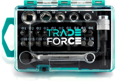 mini (27szt) Zestaw bitów i nasadek z grzechotką TRADEFORCE