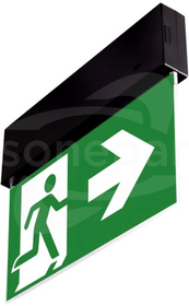 DIRECTO S NM 1H AT [BLK] + piktogram Oprawa awaryjna LED