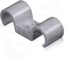 R-SC40-PCD-16 fi16-19mm PA (60szt) Uchwyt do rurek instalacyjnych podwójny